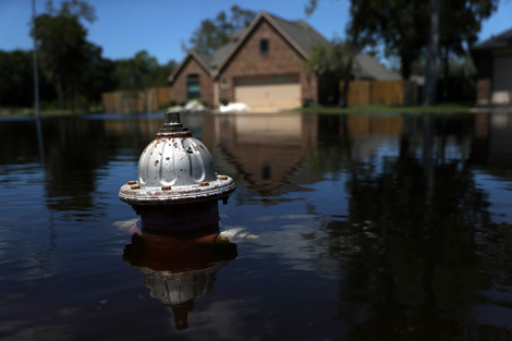 The floods after Hurricane Harvey. Photo: Getty
